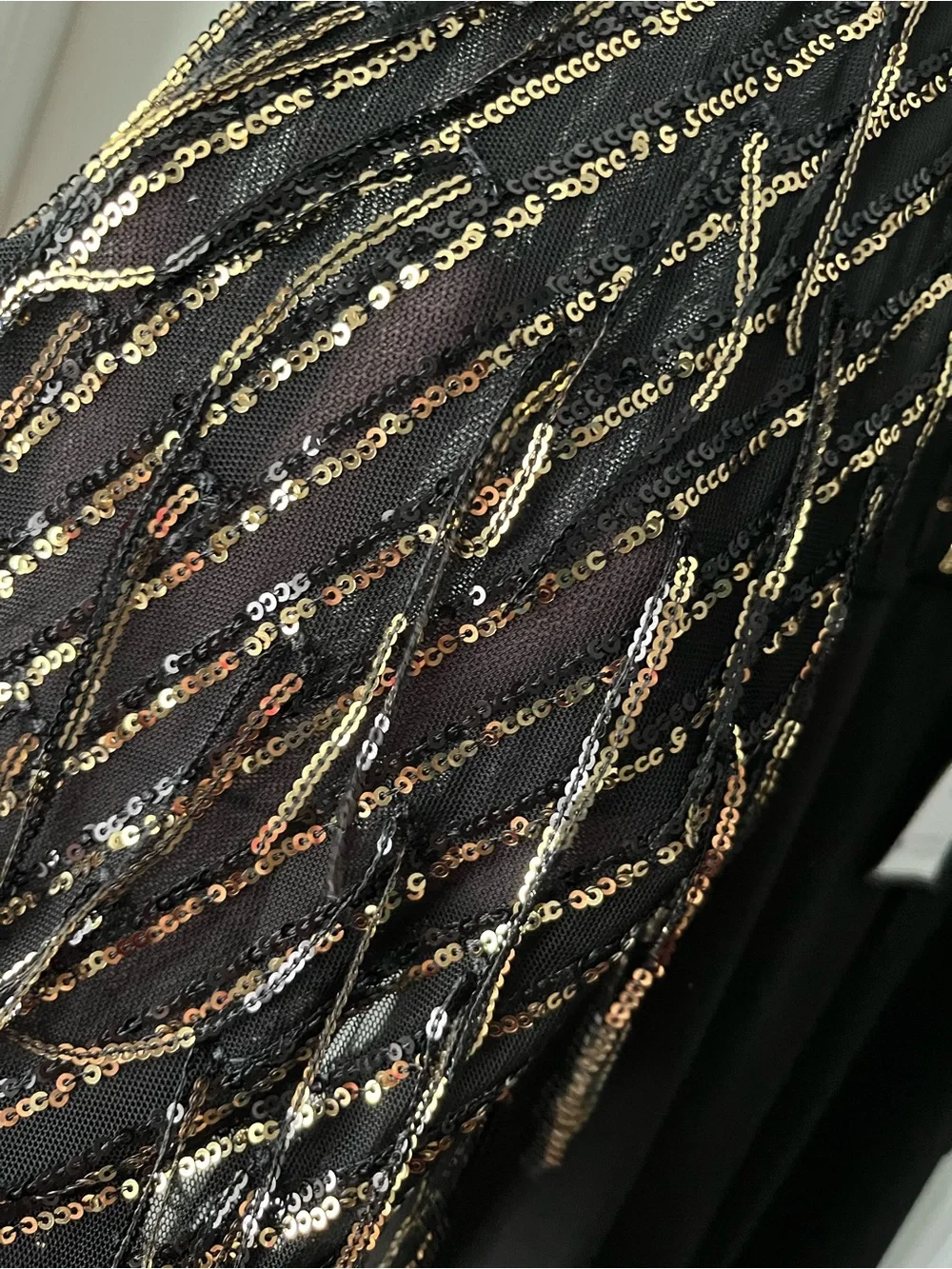 🖤✨ Eliza J Sequin Fringe Straight-Leg Jumpsuit Dress Sequin Size 18W NWT